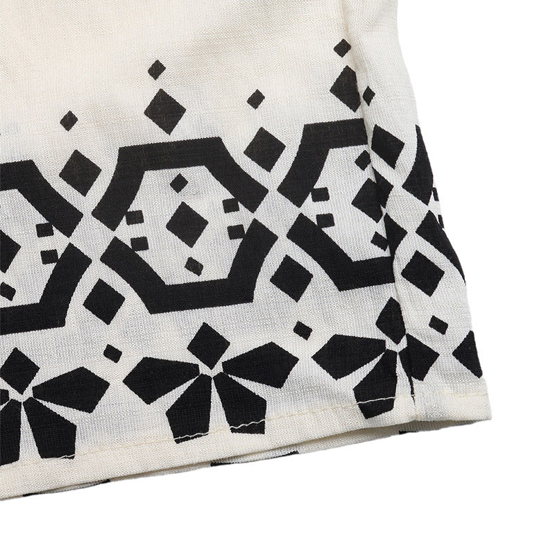 Ethnic-Style Printed Wide-Leg Jumpsuit